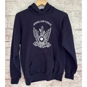 Israeli Air forces Pullover Hoodie ADULT Size MEDIUM Dark Blue Israel B-GOOD